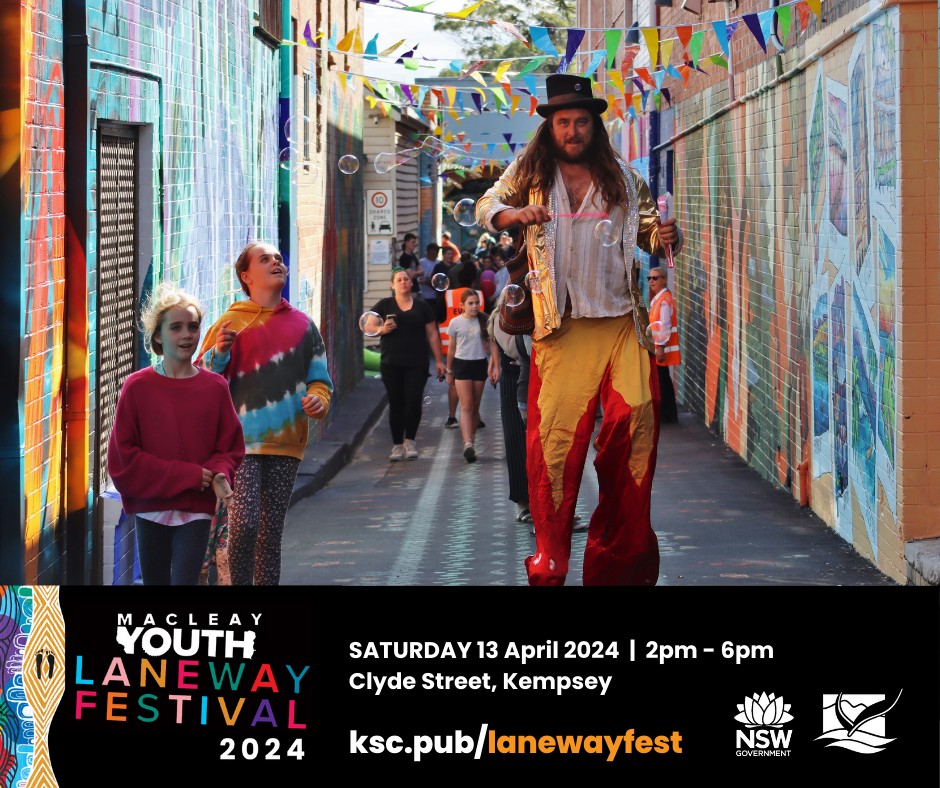 Macleay Youth Laneway Festival Arts Mid North Coast